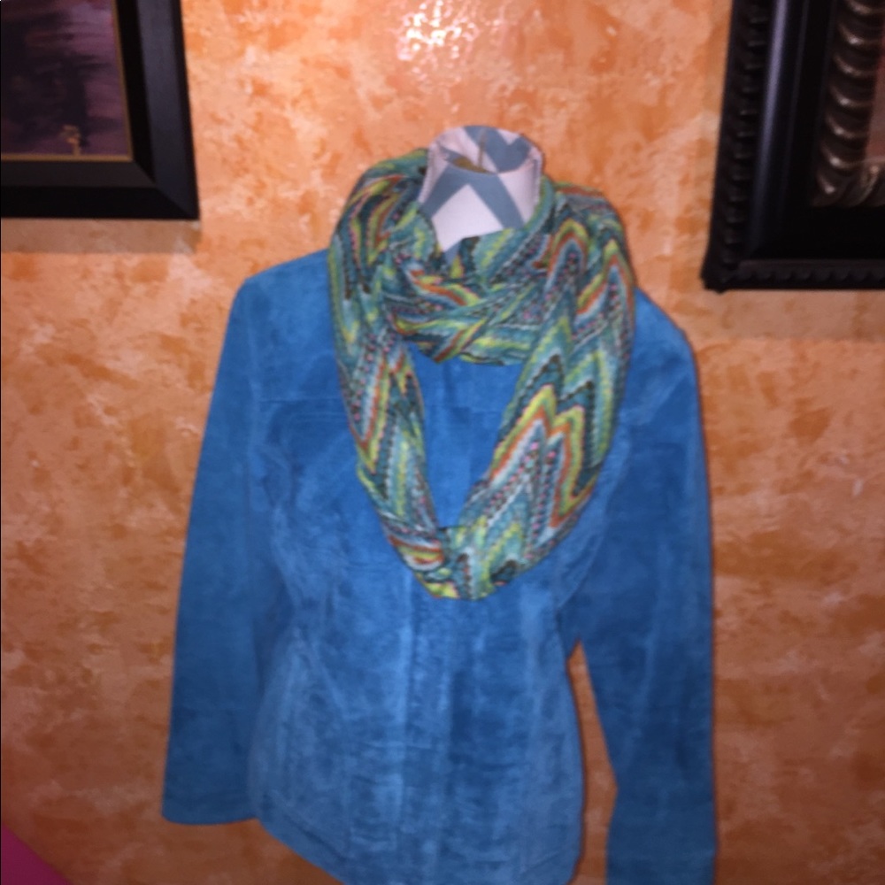 Turquoise suede jacket